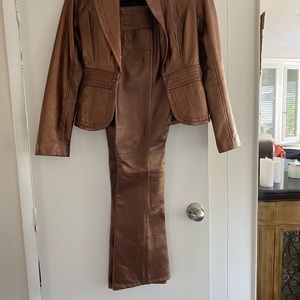 Leather pantsuit